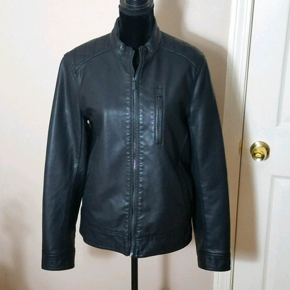 Apt 9 Faux Leather Moto Jacket Sz S